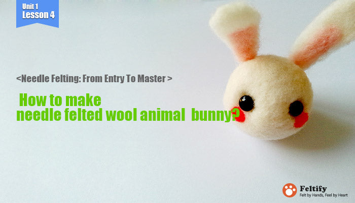 🐰 Needle FELTING RABBIT - How to make bunny EYES - Felt TUTORIAL 🐰 