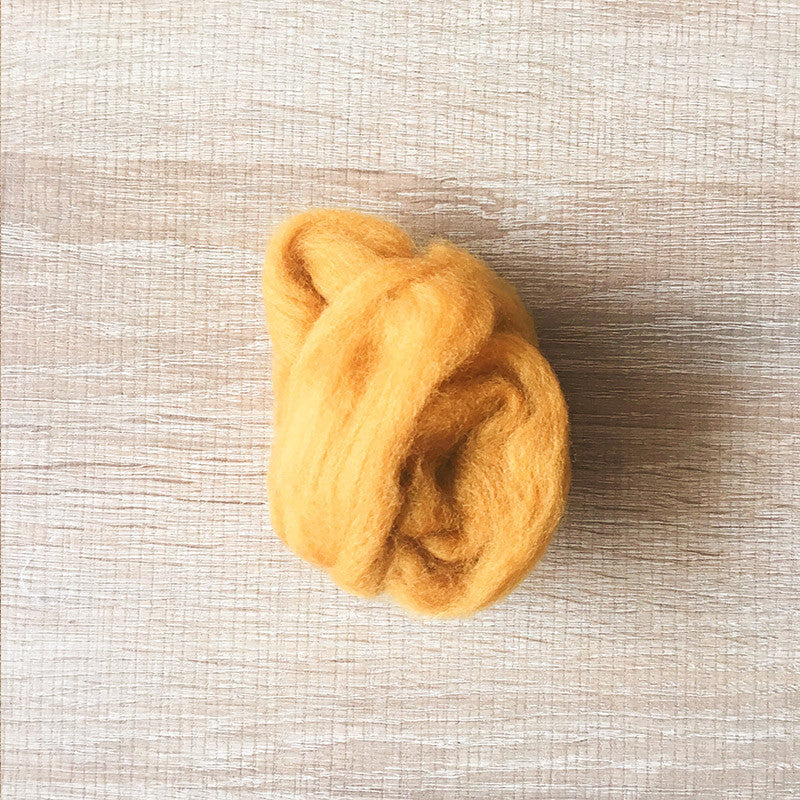 Needle felted wool felting gold brown wool Roving for felting supplies  short fabric easy felt