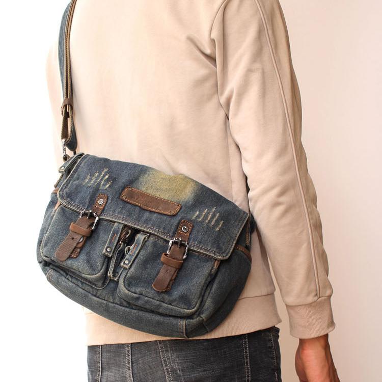 Denim Crossbody Bags creative denim bags from old jeans​ Denim Messenger Bag Jean Messenger Bag Jean Crossbody Purse 