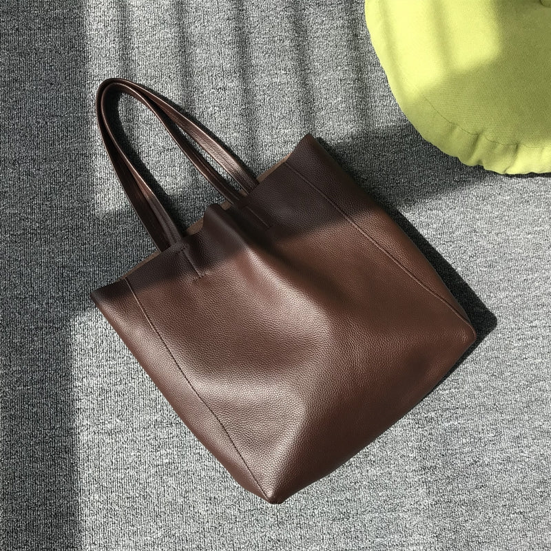 Large Leather Tote Bag full grain leather tote​ Womens Leather Tote Bags Dark Brown Leather Laptop Tote Bag