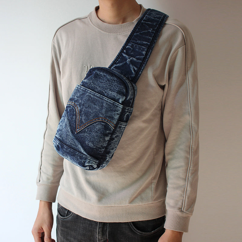 Denim sling bag online