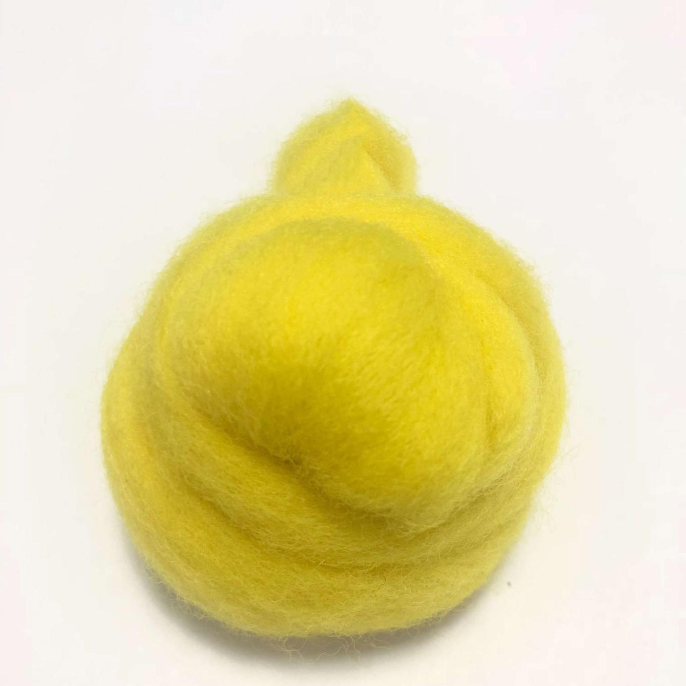 Needle Felting Wool Roving Soy Yellow 66s Merino Wool Roving For Felti –  Feltify