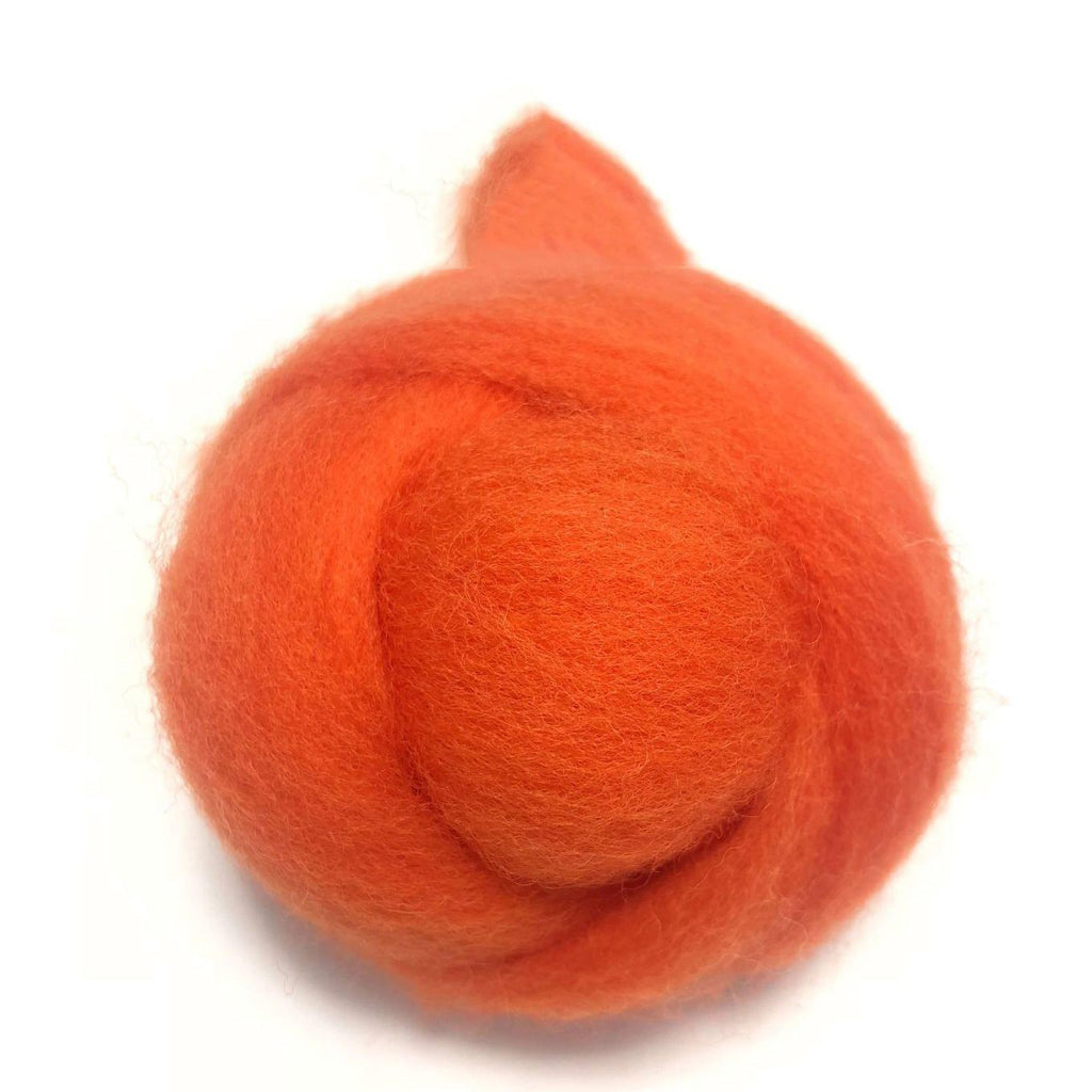 Orange Colors of Wool for Needle Felting