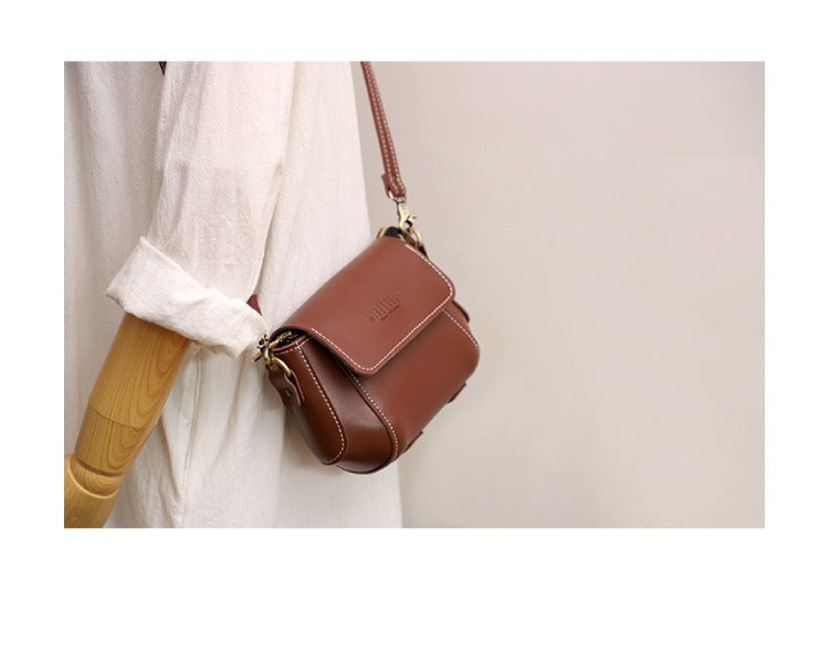 Coffee LEATHER Small Cute Side Bag WOMEN SHOULDER BAG Small Crossbody –  Feltify