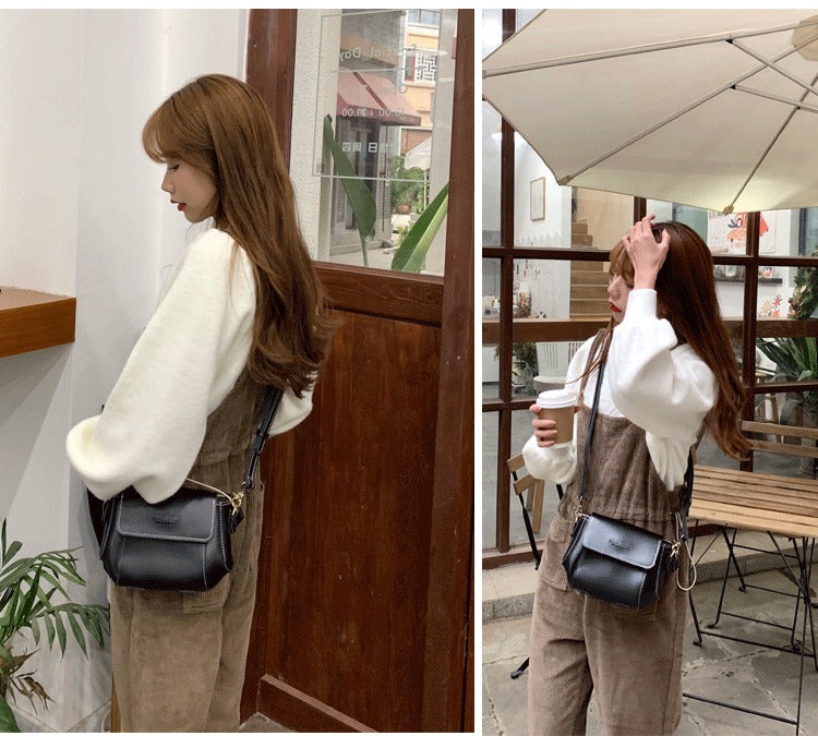 Coffee LEATHER Small Cute Side Bag WOMEN SHOULDER BAG Small Crossbody –  Feltify