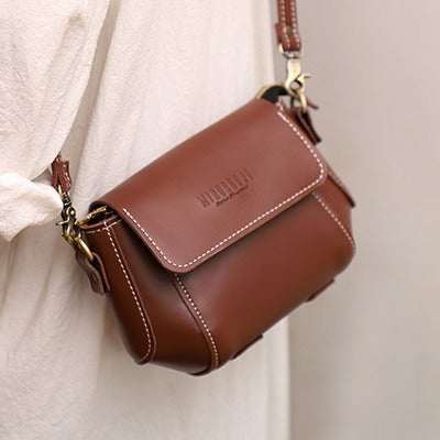 Leather Crossbody Purse in Tan Colorblock from HumanKind - HumanKind Fair  Trade