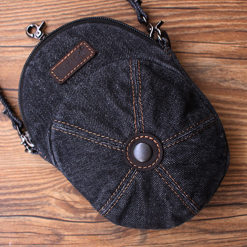 The Mini-Zipper Bag | Leather Crossbody Strap | Ready to Ship | Wolf