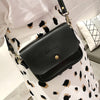 Cute Black LEATHER Flip Side Bag Handmade WOMEN Phone Crossbody BAG Purse FOR WOMEN