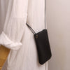 Cute Black LEATHER Side Bag Pouch Phone WOMEN SHOULDER BAG Slim Phone Crossbody Pouch FOR WOMEN