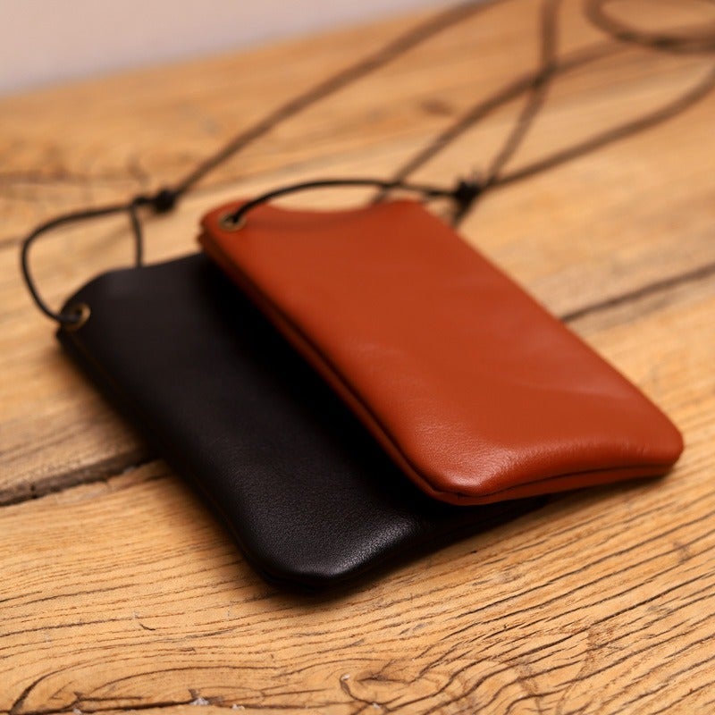 Cute LEATHER Side Bag Pouches Phone WOMEN SHOULDER BAG Slim Phone Crossbody Pouch FOR WOMEN