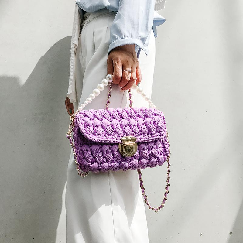 Orange and Purple Crochet Shoulder Bag, Crochet Orange Woman Bag, Handmade Purple and Orange Hand Bag, selling Knitted Shoulder Bag