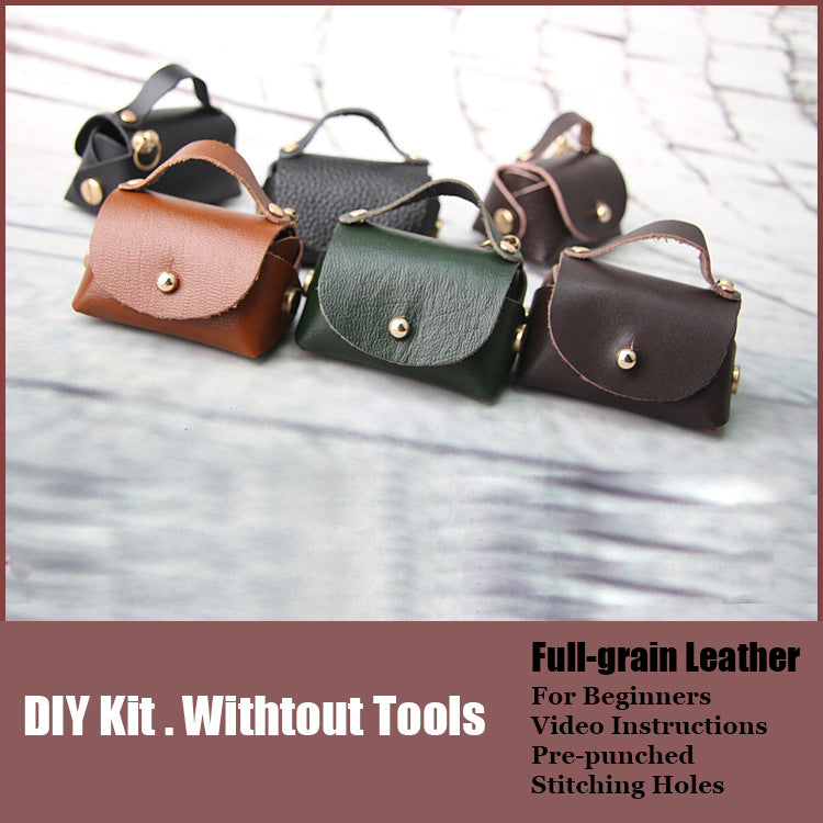 DIY Leather Pouch Kits DIY Light Leather Projects DIY Leather Mini HandBag Kit DIY Leather Coin Pouch Kit