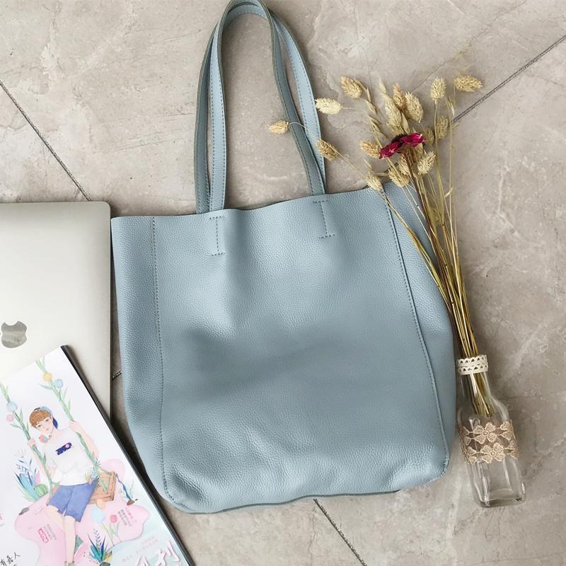 Leather discount vertical tote