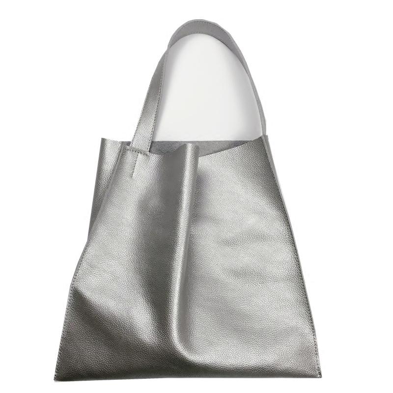 Women's Horizontal Soft Leather Tote Bag