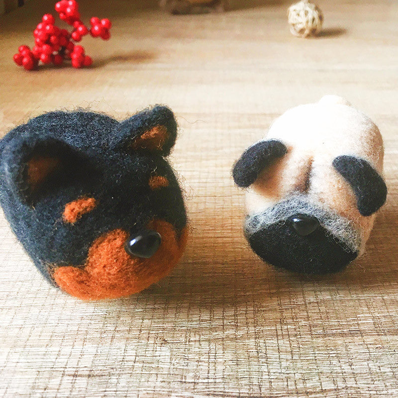 Handmade Needle felted dog felting kit project Animals Chihuahua cute for  beginners starters