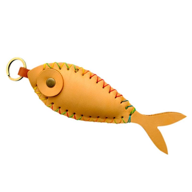 Leather Wallet Keychain Purse Lanyard Handmade Fish Hook&Snap Clasp
