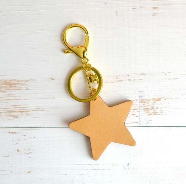 Personalized Gold Star Key Chain