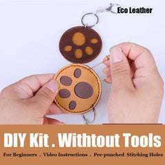 Cute DIY Leather Key Charms Kit DIY Leather Project Leather Womens Bag  Charms DIY Leather KeyRing Kit