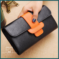 Womens Leather Pattern Leather Clutch Wallet Pattern Flip Long Wallet –  Feltify