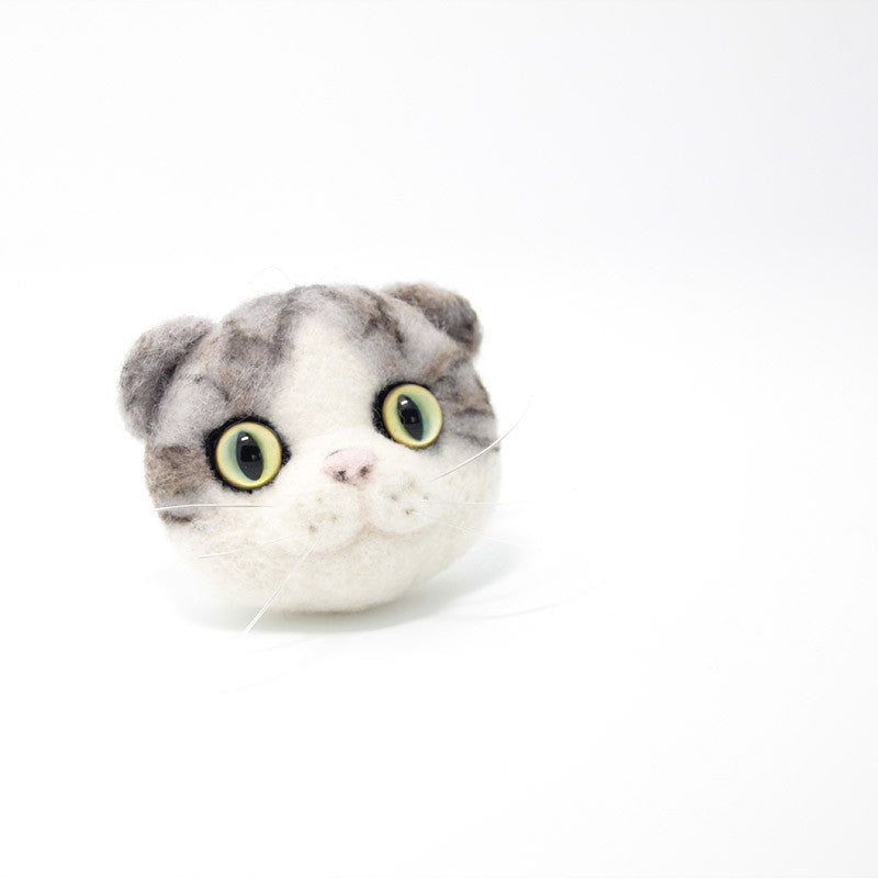 Needle Felted Felting project Animals Cat Kitten Cute Brooch – Feltify