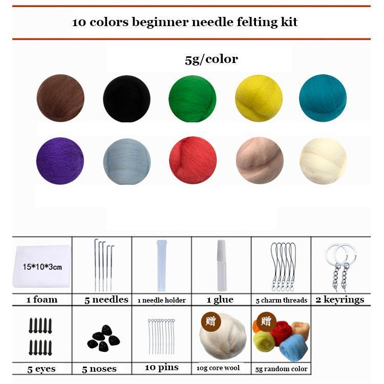 Needle Felting Kits For Beginner Felting Materials Needle Felting Wool –  Feltify