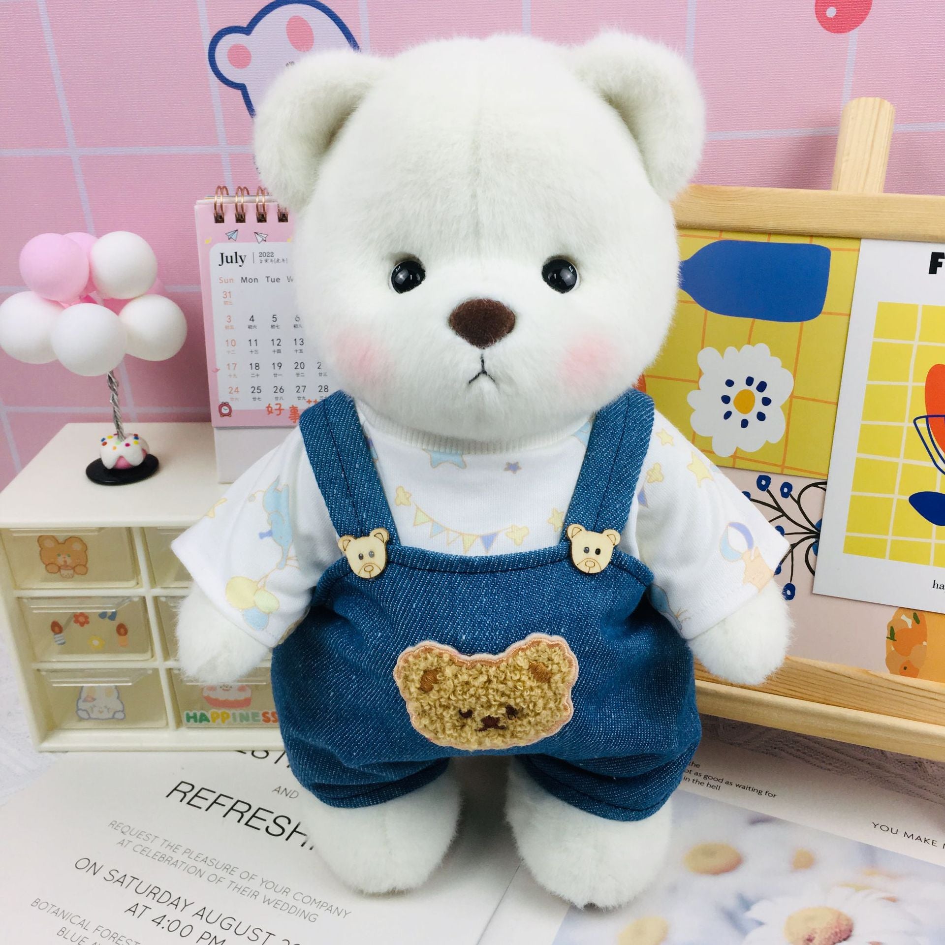 The Best Teddy Bear With Denim Overall Doll Overall Cos Stuffed Bears Toy  Christmas Gifts for Her / Girlfriend Mom Kids