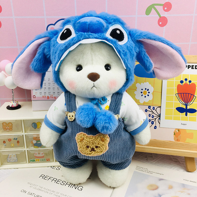 The Best Teddy Bear With Stitch Hat Doll Stitch Cos Stuffed Bears Toy Christmas Gifts for Her / Girlfriend Mom Kids