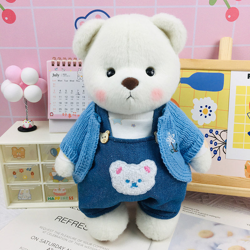 The Best Teddy Bear With Denim Overall Cardigan Doll Overall Cos Stuffed  Bears Toy Christmas Gifts for Her / Girlfriend Mom Kids