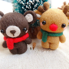 Needle Felted Felting project Animals Brown Bear Cute Craft – Feltify
