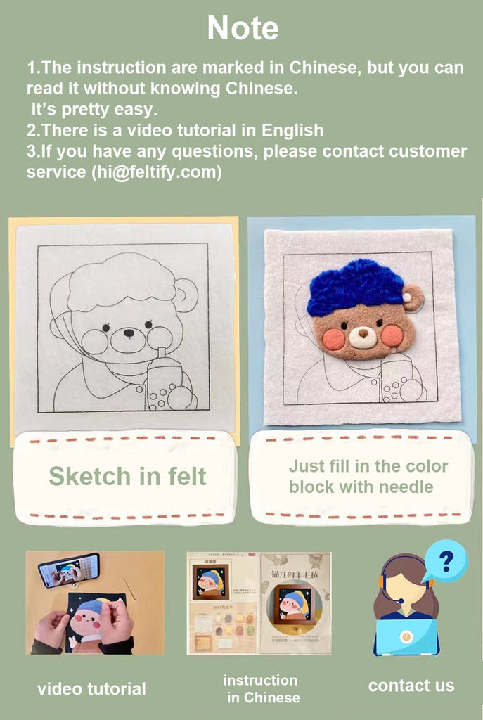 PREBOX Needle Felting Kit Craft for Beginners - Wool Felt Painting Gifts  for Girls Kids Adults, Vincent Van Gogh The Starry Night and The Great Wave